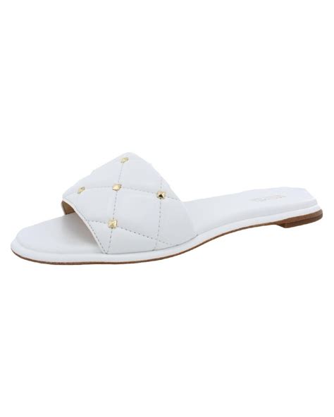 michael kors rina slide|michael kors leather slides.